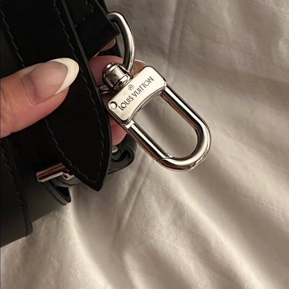 Louis Vuitton Black Strap with Silver Hardware - Picture 3 of 9